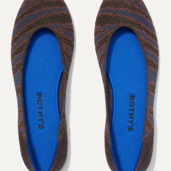 ROTHY'S Sapphire Zebra Flats NEW w/Box Size 11.5 - Picture 8 of 9